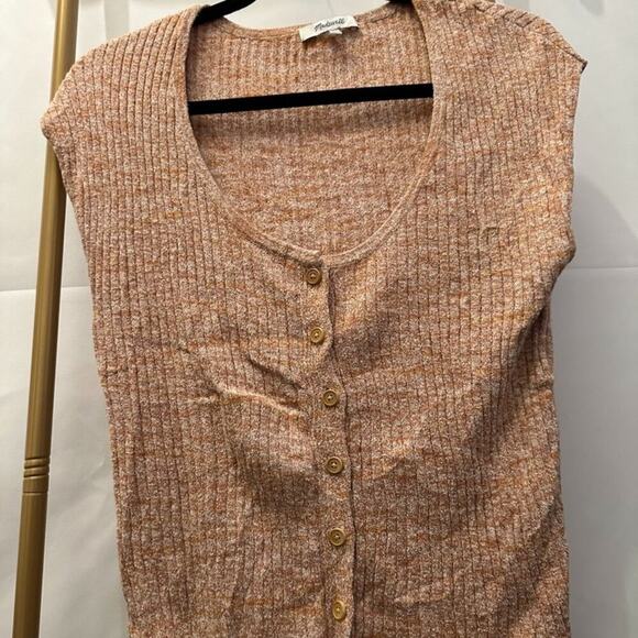 Madewell Pink Orange Cap Sleeve Muscle Tank Size M - Picture 1 of 4